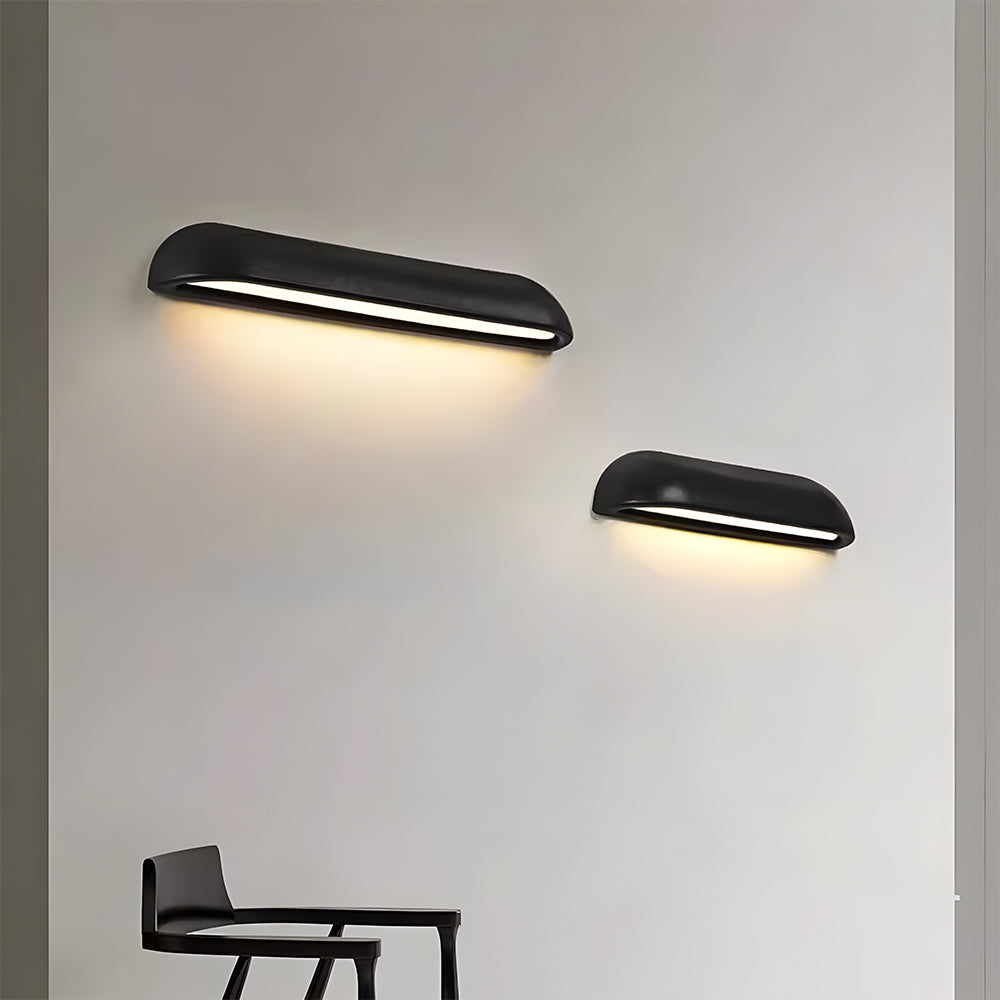 Nordische einfache schwarze LED-Außenwandleuchte
