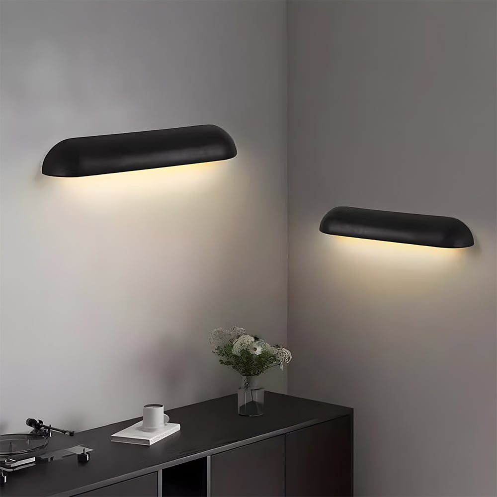 Nordische einfache schwarze LED-Außenwandleuchte