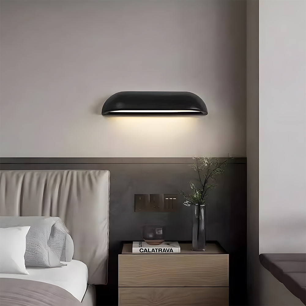 Nordische einfache schwarze LED-Außenwandleuchte
