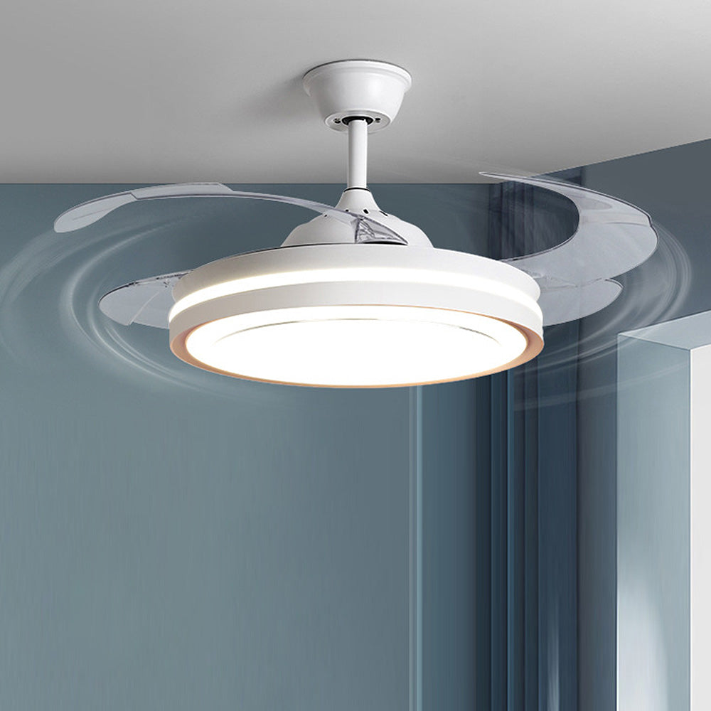 Metal LED Remote Control Ceiling Fan With Light