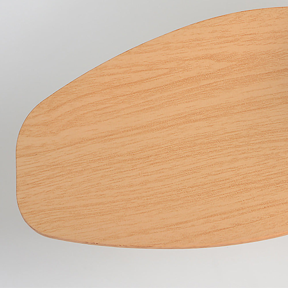 Natural Wood Simple Stylish Ceiling Fan With LED Light