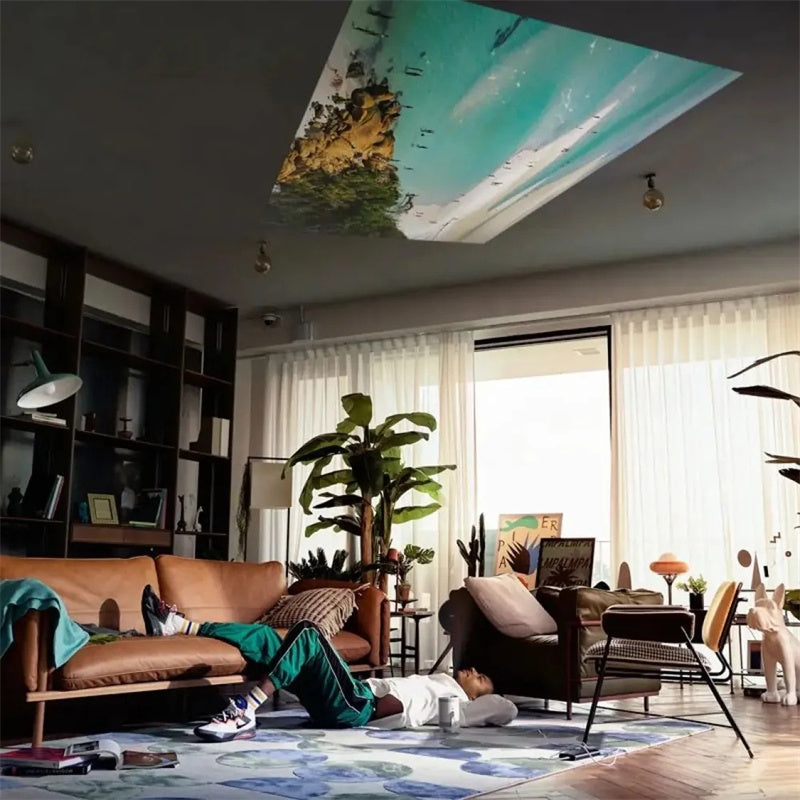 Draagbare 4K Smart Beamer met WiFi & Bluetooth - 180 Graden Projectiehoek en Autofocus