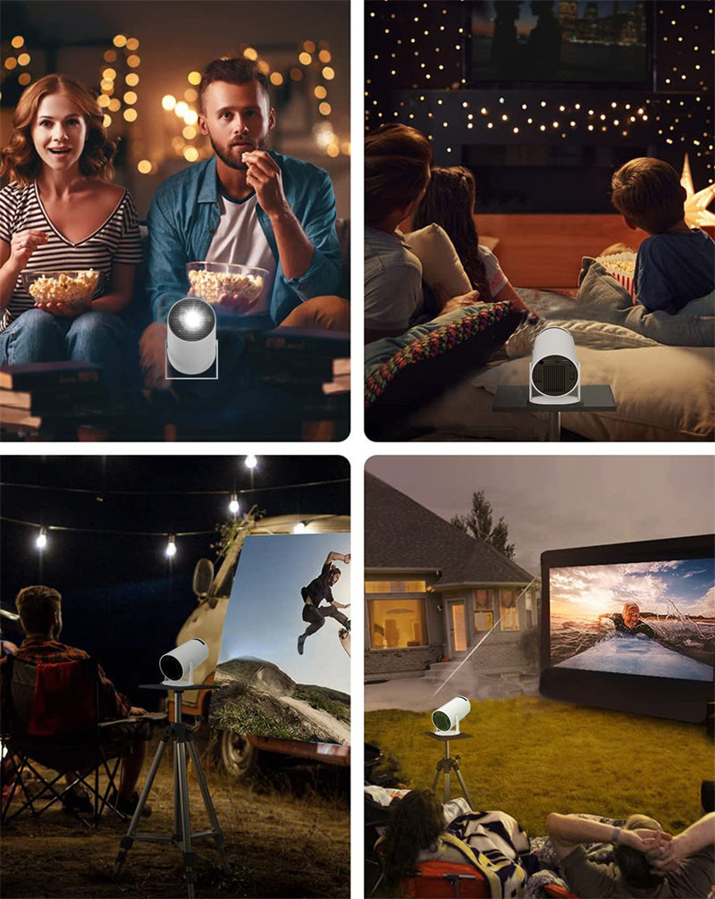 Draagbare 4K Smart Beamer met WiFi & Bluetooth - 180 Graden Projectiehoek en Autofocus