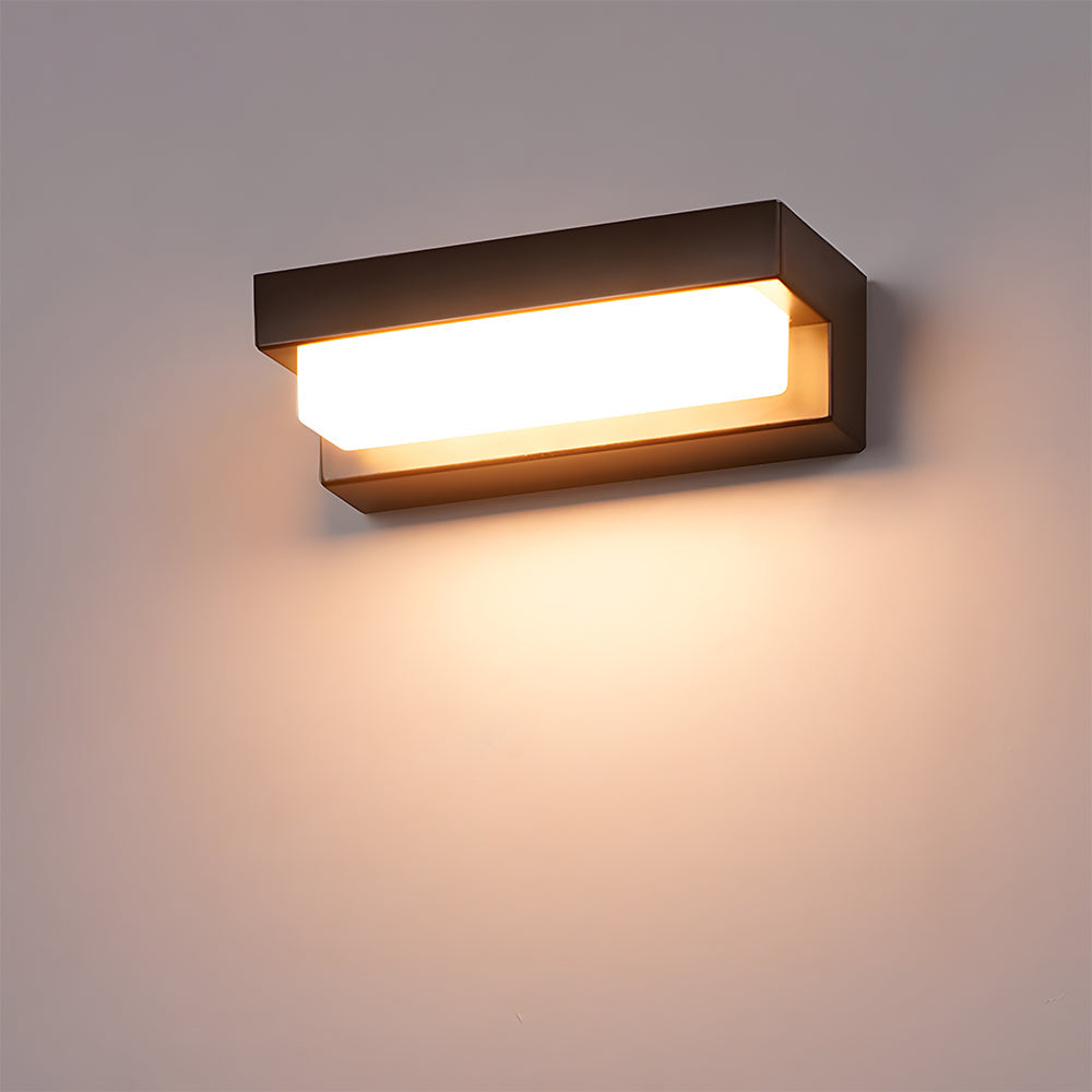 Solar Linear Black LED Outdoor Wall Light