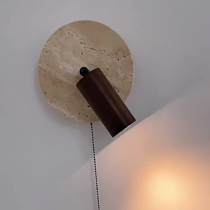 Travertin Draaibare Wandlamp voor Slaapkamer