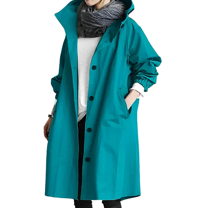 Waterdichte Ademende Regenjas met Capuchon voor Dames – Outdoor & Stijlvol
