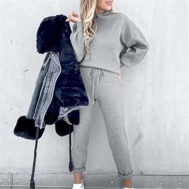 Damen Zweiteiliger Anzug – Elegantes Set mit Bluse und Hose