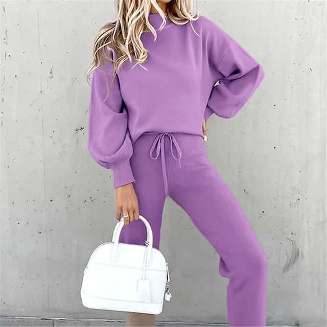 Damen Zweiteiliger Anzug – Elegantes Set mit Bluse und Hose