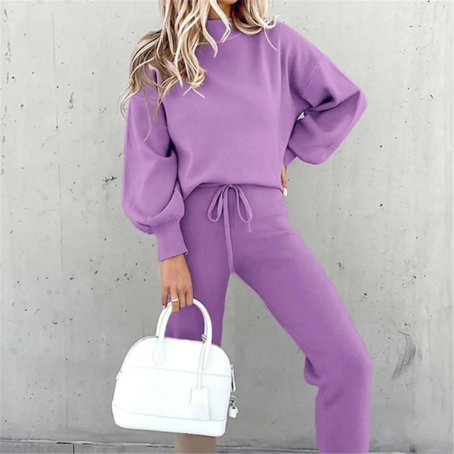 Damen Zweiteiliger Anzug – Elegantes Set mit Bluse und Hose
