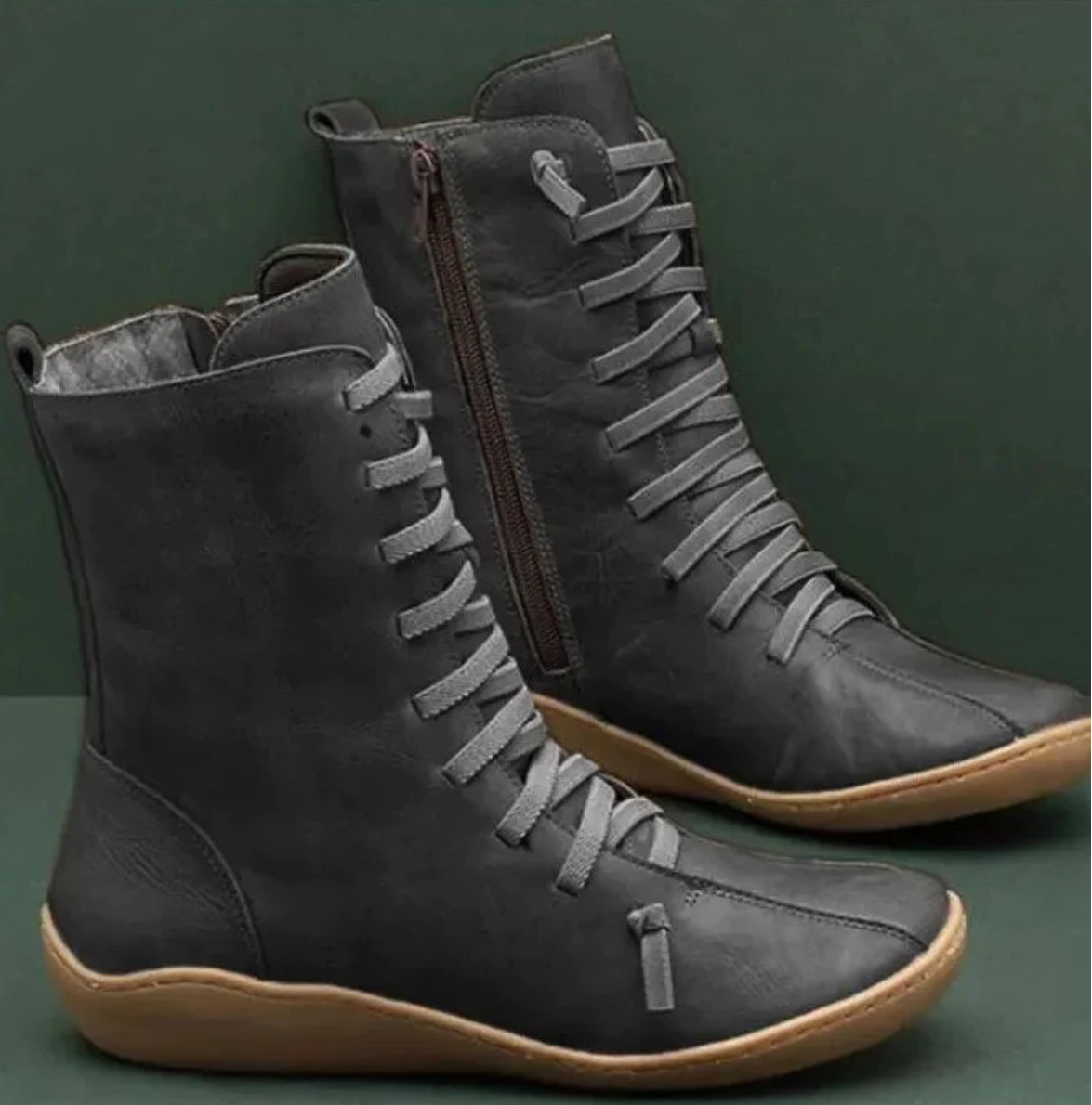 Duurzame leren winterlaarzen voor dames – Warm, stijlvol & waterbestendig