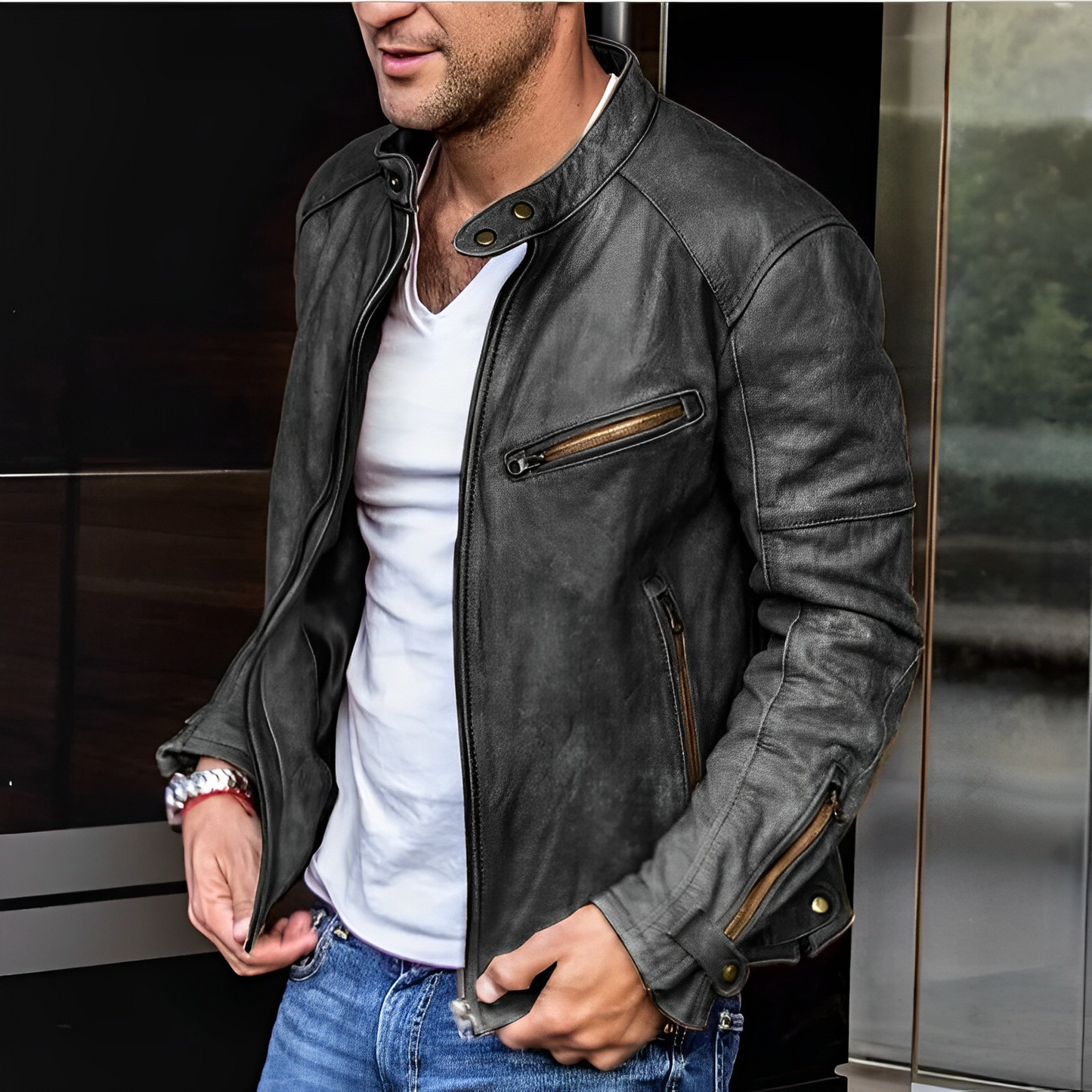 Leren Herrenjacke – Zeitloser Stil für jede Jahreszeit