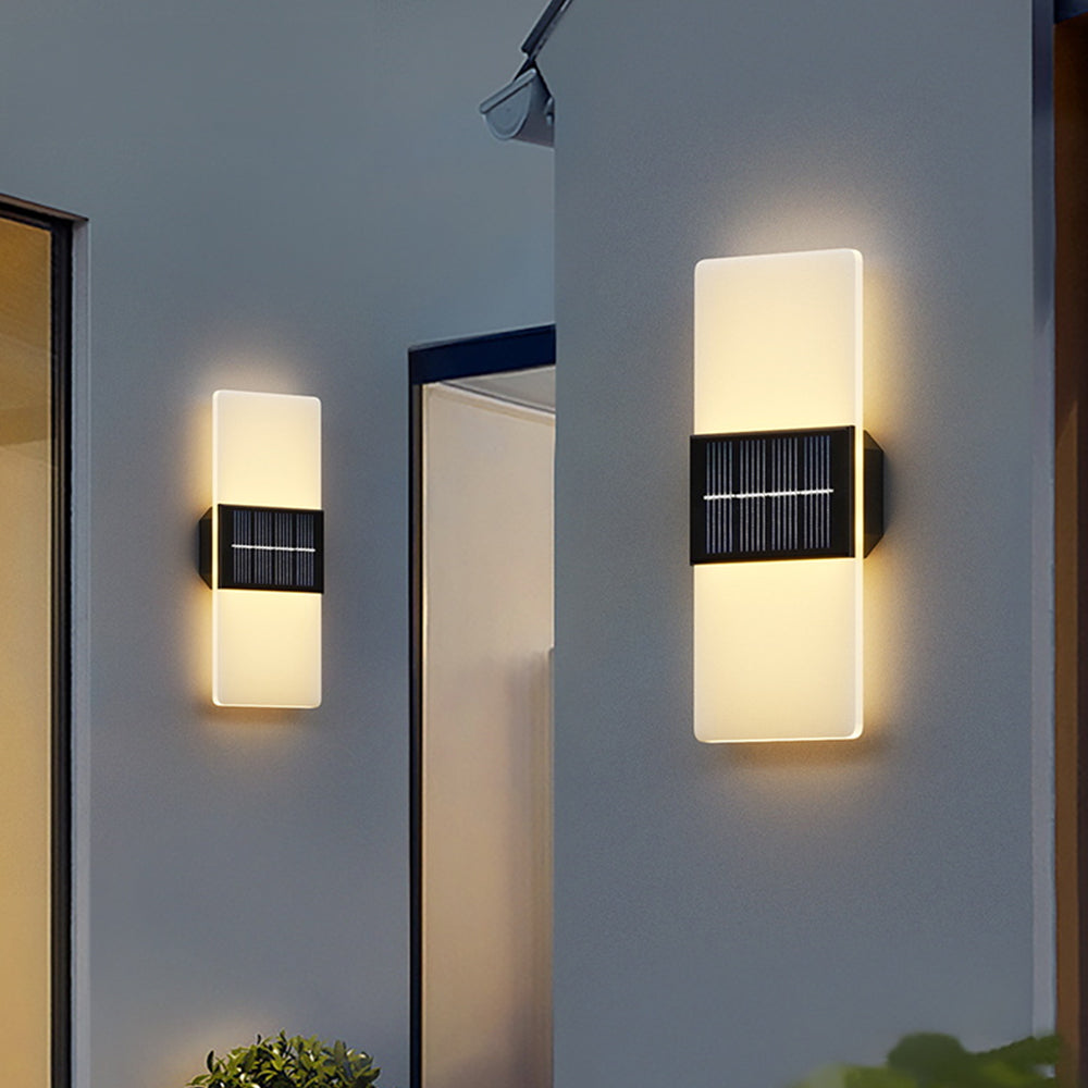 Zonne-energie Waterdichte LED Buitenwandlamp – Modern & Energiezuinig
