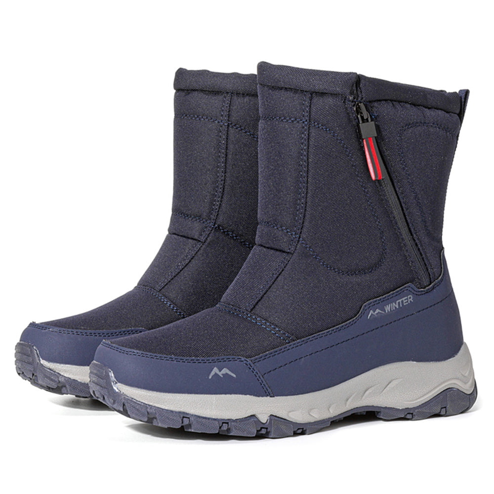 Dames Winter Laarzen met Zijrits - Waterdichte, Antislip, Duurzame Sneeuwlaarzen met Warme Voering