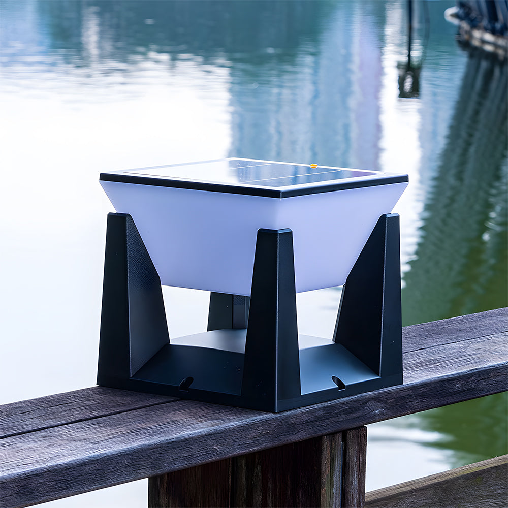 Simple Solar Power Black Outdoor LED Wall/Floor Lights