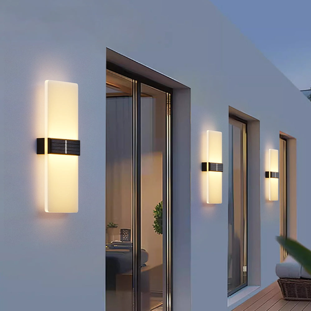 Zonne-energie Waterdichte LED Buitenwandlamp – Modern & Energiezuinig