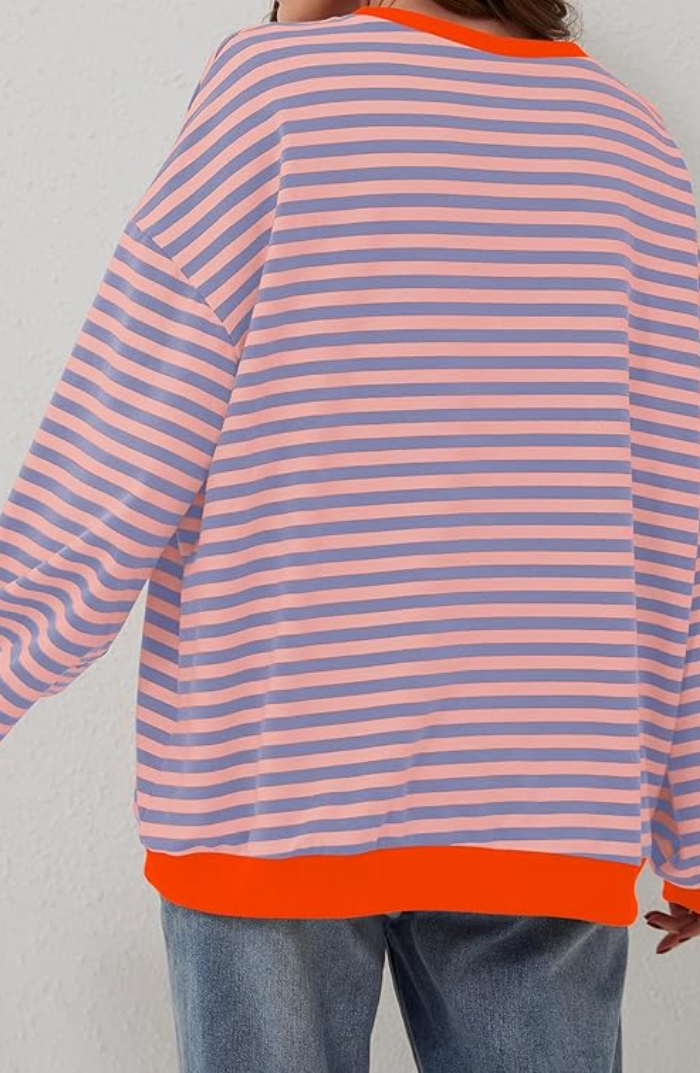 Oversized Gestreepte Damestrui – Comfortabel, Tijdloos & Stijlvol