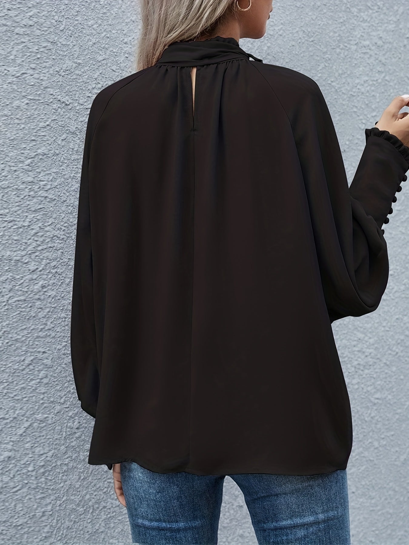 Elegante Blouse met Strik en Ruches
