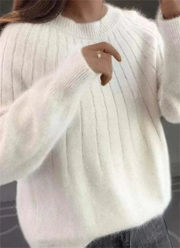 Zachte Kasjmier Gebreide Trui voor Dames – Warm & Elegant voor Herfst en Winter