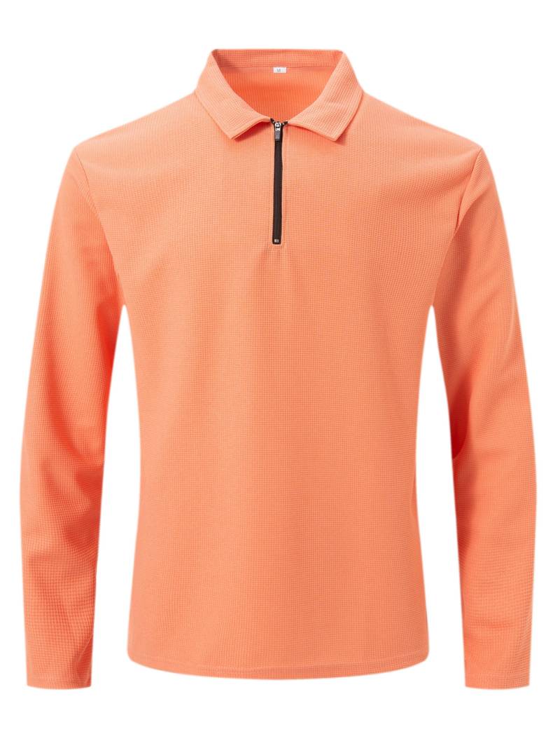 Heren Wafelshirt met Lange Mouwen en V-hals – Casual en Comfortabel