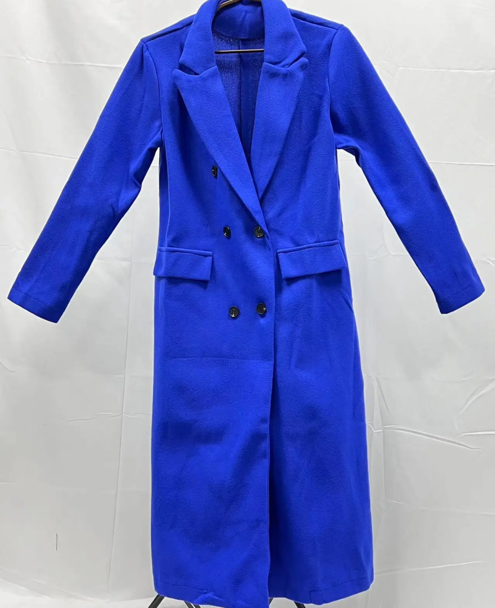 Lange Elegante Getailleerde Trenchcoat voor Dames | Perfect voor Herfst en Winter