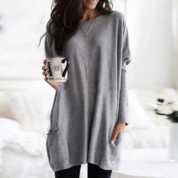 Casual Losse Damestrui met Lange Mouwen – Comfortabel & Modern