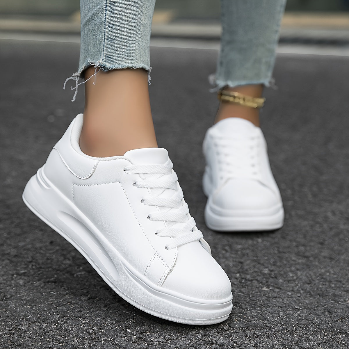 Dames Sneakers van Wit Leer – Tijdloos, Comfortabel & Veelzijdig