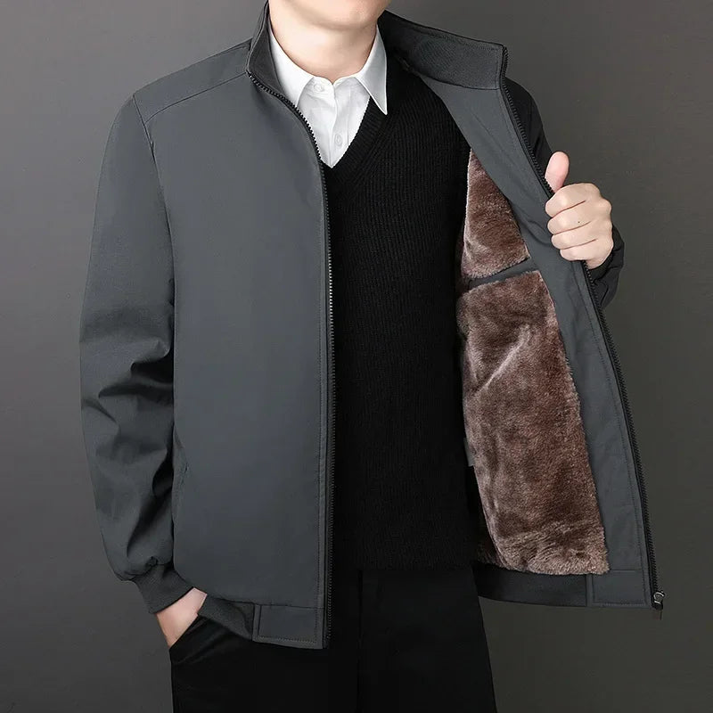 Herren Winterjacke mit Stehkragen - Warm und Stilvoll