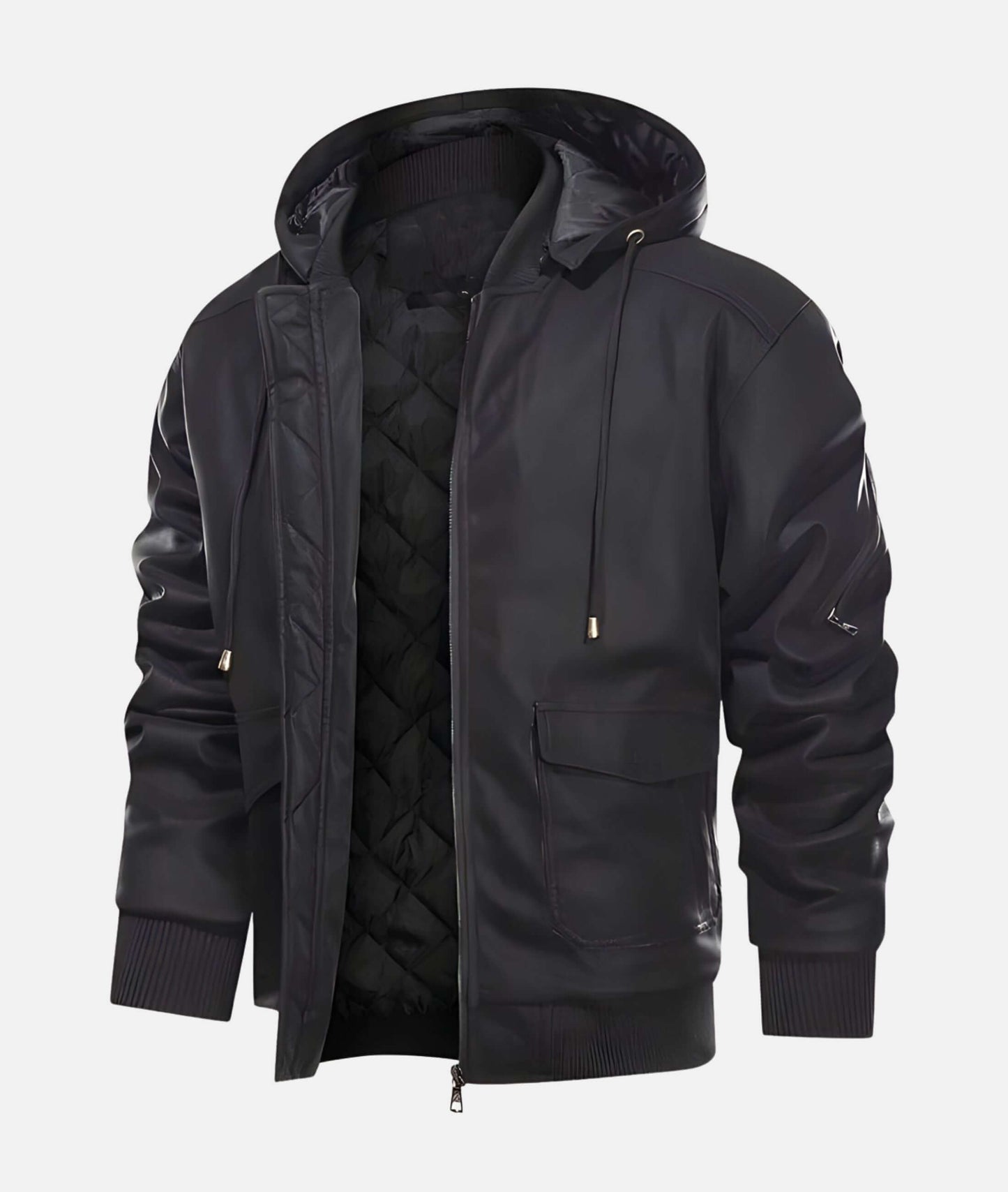 Heren Winterjas met Stijlvolle Afwerking en Warme Voering