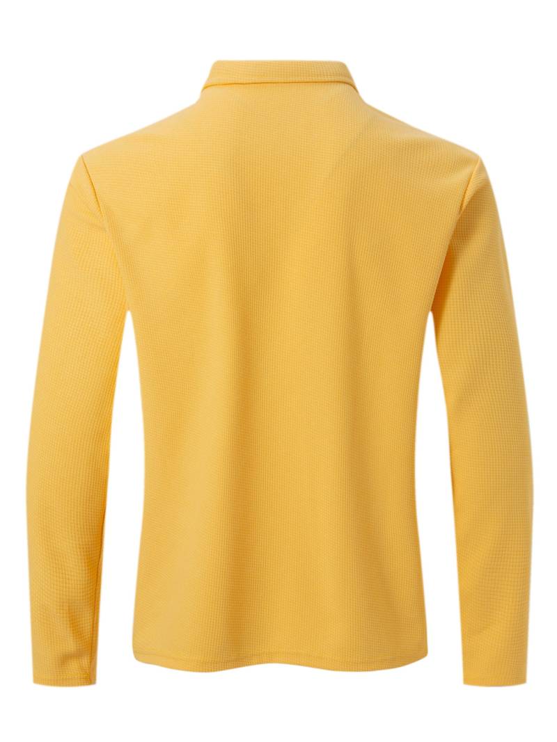Heren Wafelshirt met Lange Mouwen en V-hals – Casual en Comfortabel