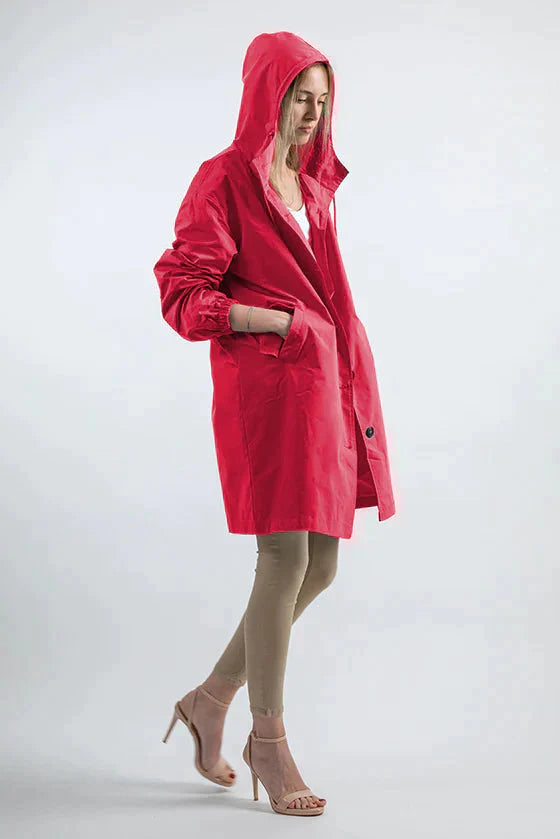 Waterdichte Ademende Regenjas met Capuchon voor Dames – Outdoor & Stijlvol