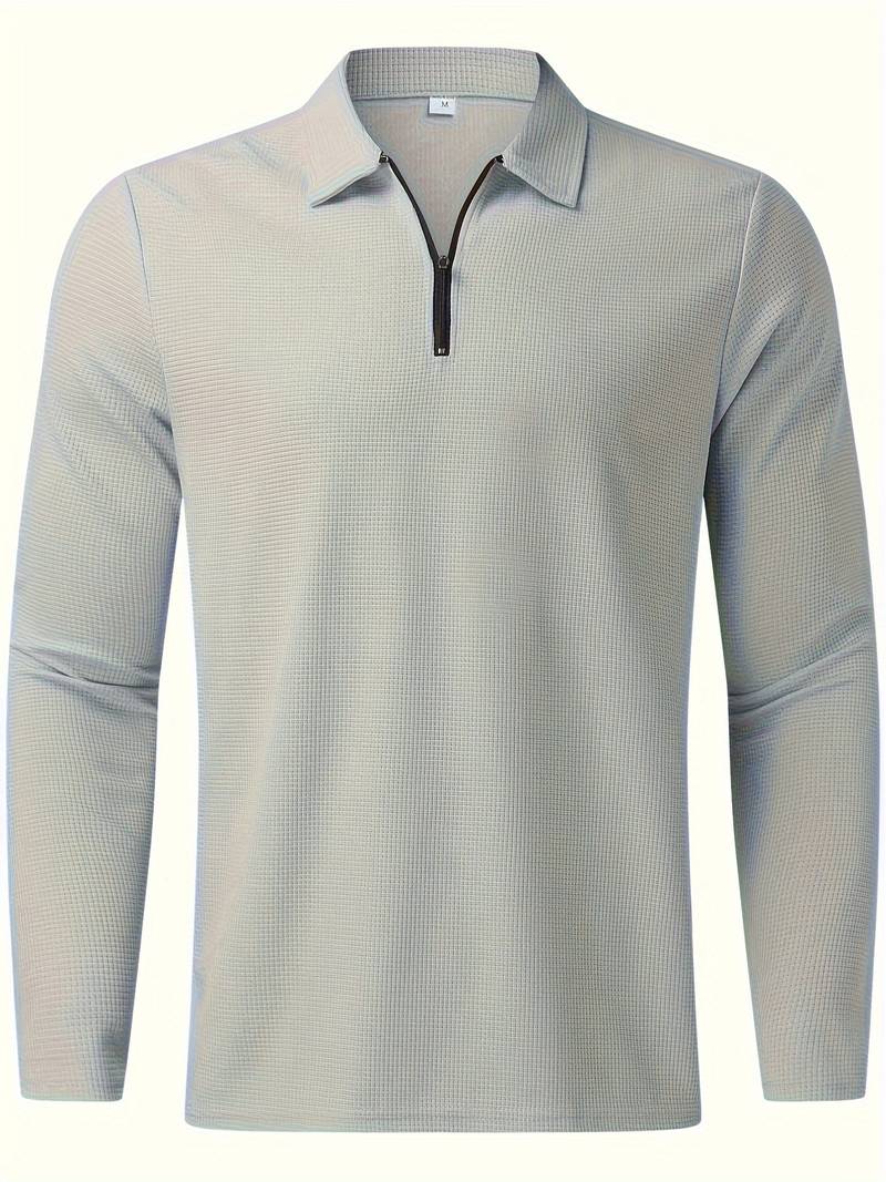 Heren Wafelshirt met Lange Mouwen en V-hals – Casual en Comfortabel