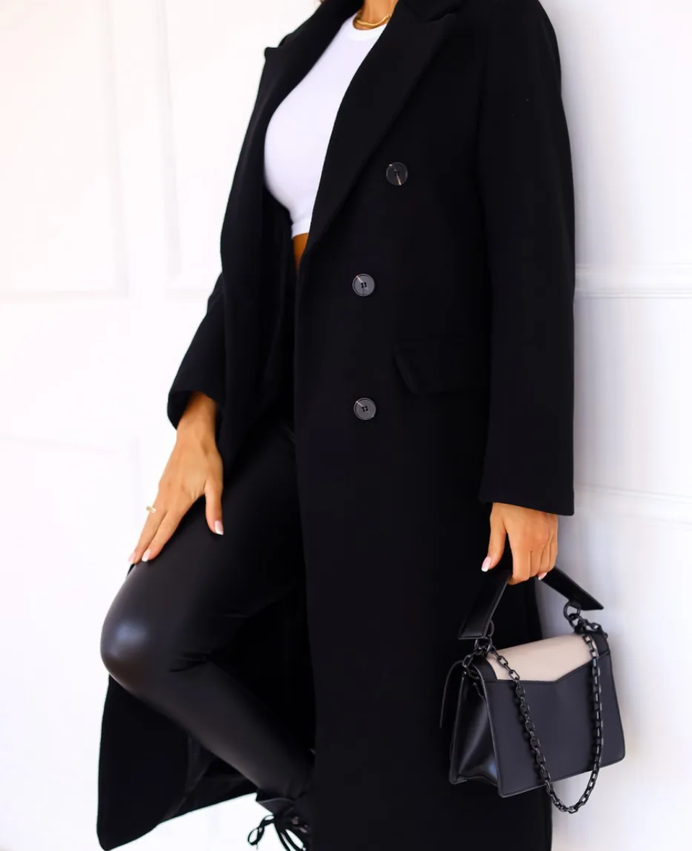 Lange Elegante Getailleerde Trenchcoat voor Dames | Perfect voor Herfst en Winter
