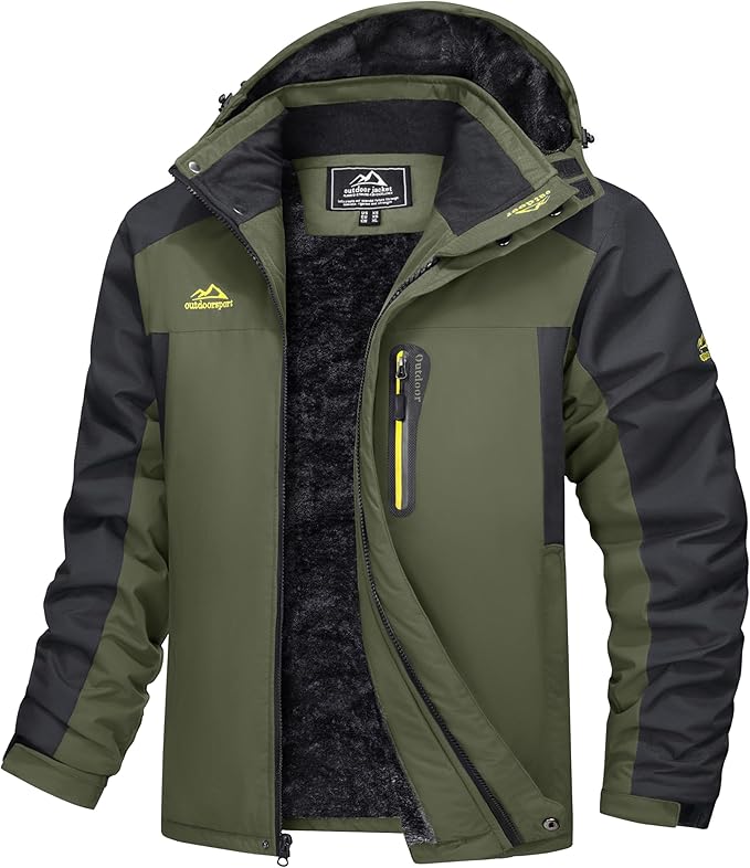 Waterdichte Winddichte Parka met Fleecevoering en Capuchon – Outdoor Jas
