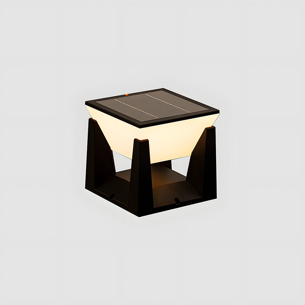 Simple Solar Power Black Outdoor LED Wall/Floor Lights