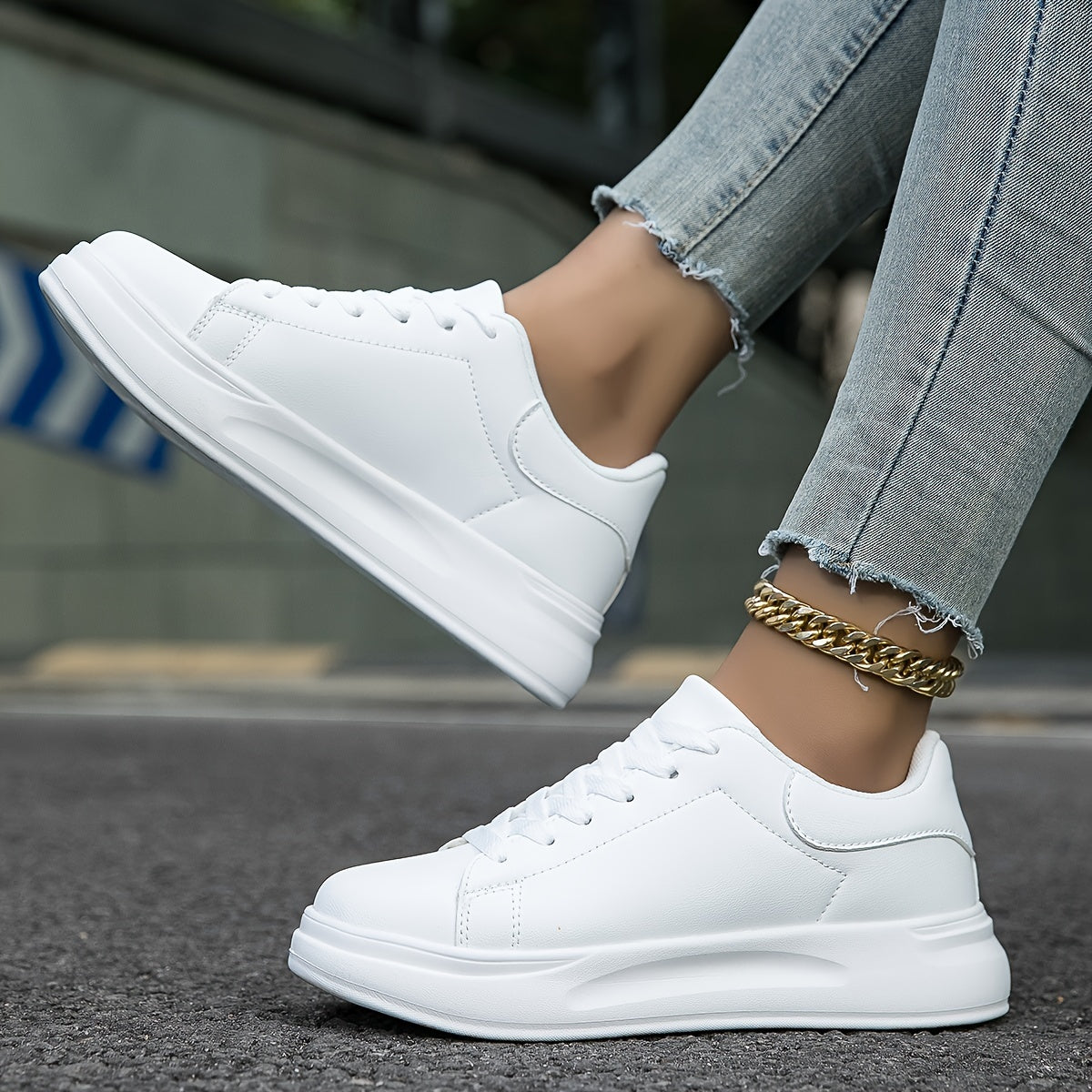 Dames Sneakers van Wit Leer – Tijdloos, Comfortabel & Veelzijdig
