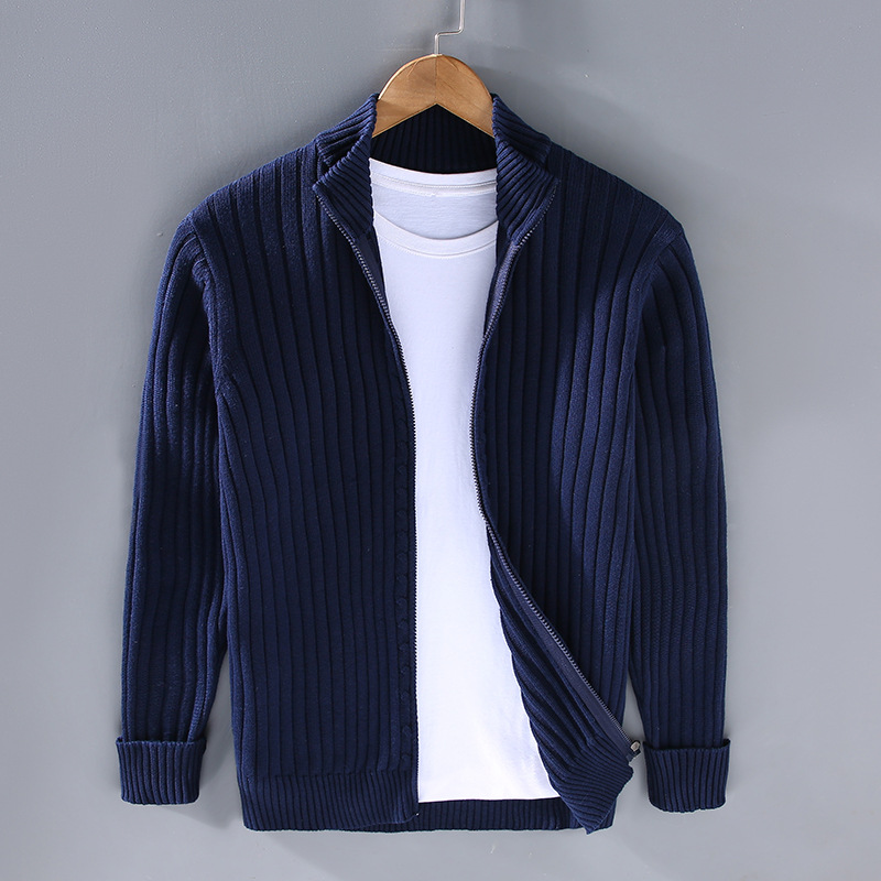 Premium Herren Strickjacke aus Baumwolle – Komfort & Klasse
