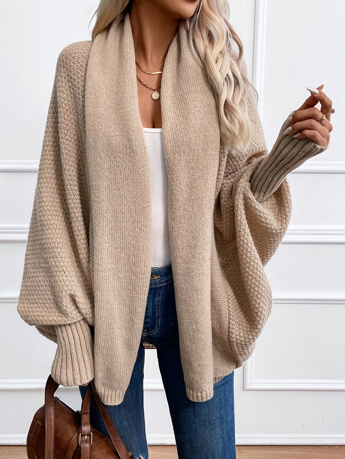 Elegante Kasjmier Gebreide Damesvest met Lange Mouwen | Perfect voor de Winter