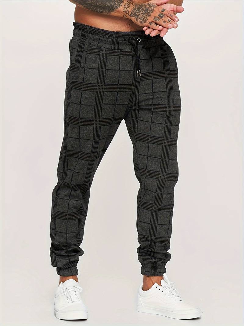 Comfortabele Heren Joggingbroek met Ruitpatroon – Voor Elke Dag