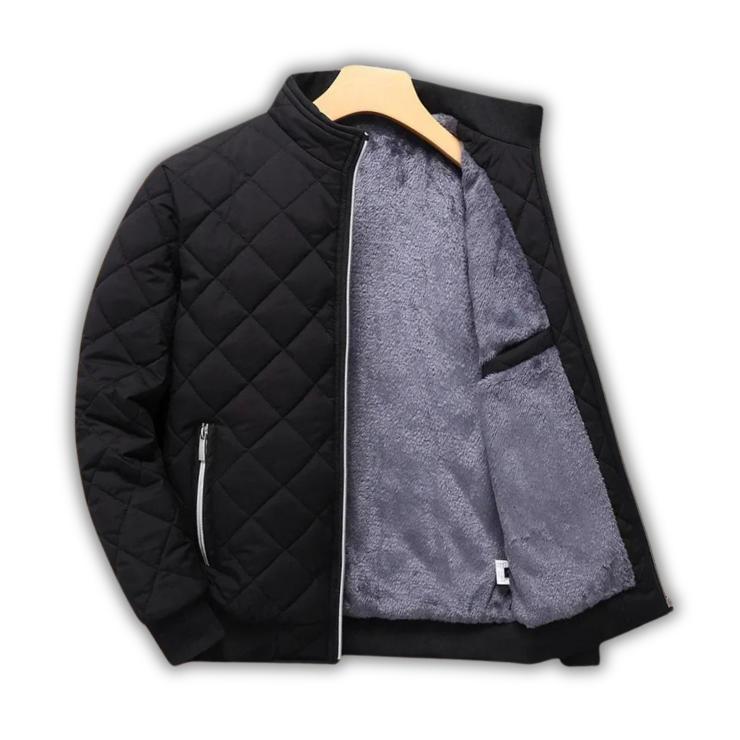 Heren Gewatteerde Jas met Fleece Voering - Warm en Comfortabel