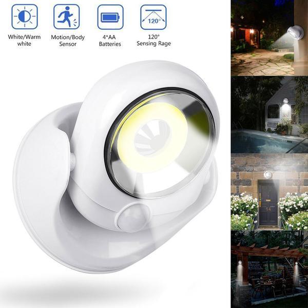 Ultrafelle kabellose LED-Außenleuchte mit Bewegungssensor – 450 Lumen, wasserdicht