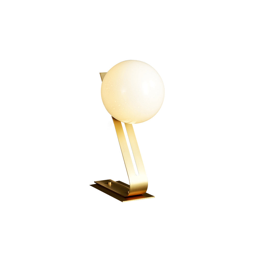 Arandela Tafellamp - Elegante Brass en Witte Glas Lamp Table lamp Myna Mode