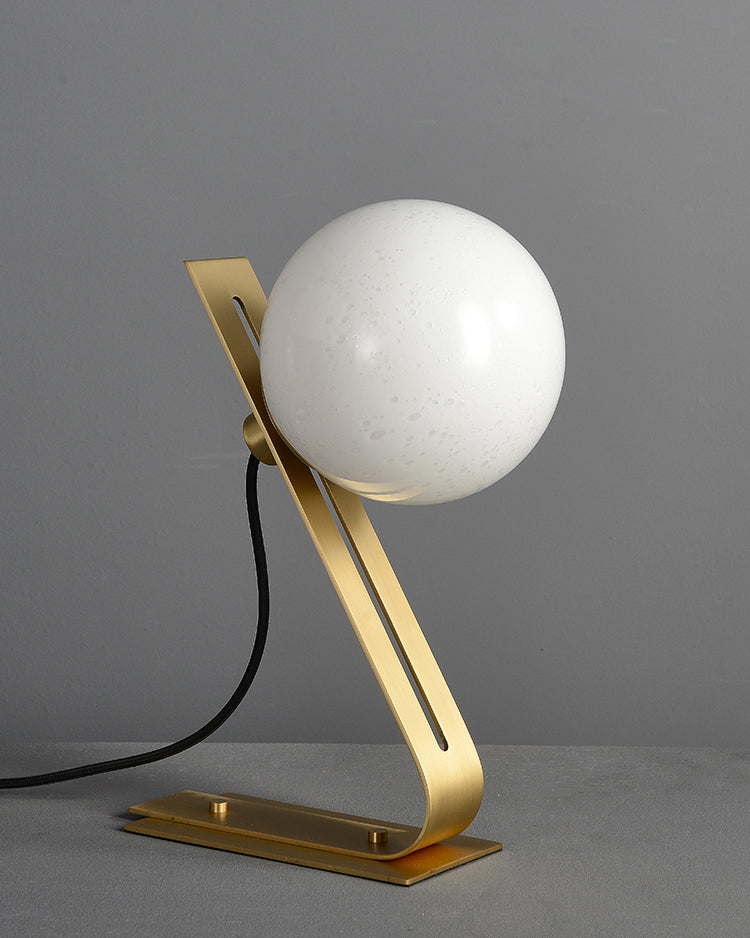 Arandela Tafellamp - Elegante Brass en Witte Glas Lamp Table lamp Myna Mode