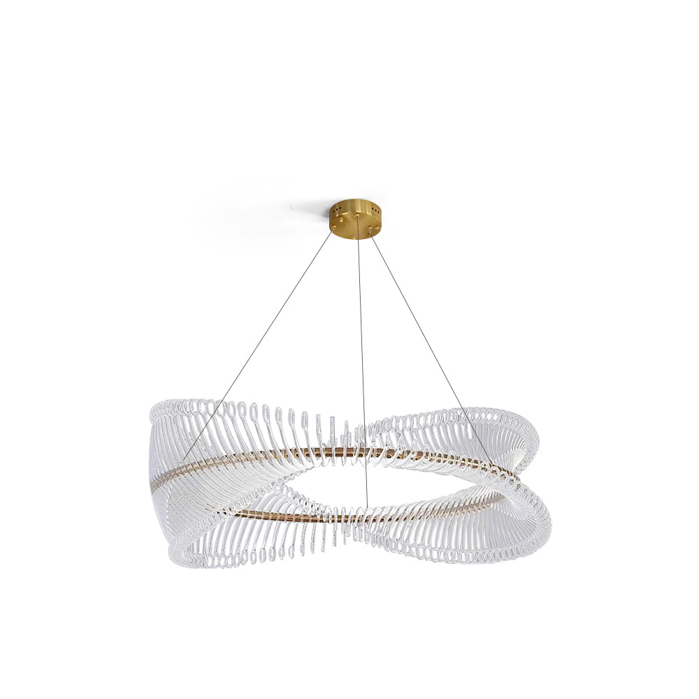 Moderne Hanglamp – Goudkleurig Metaal met Acryl Accenten