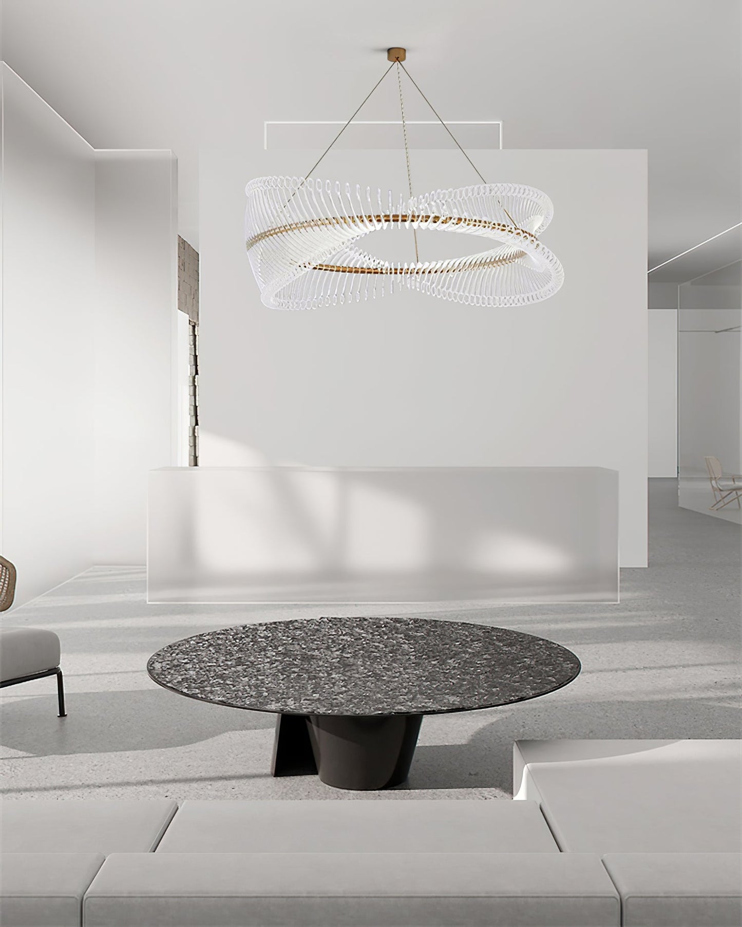Moderne Hanglamp – Goudkleurig Metaal met Acryl Accenten