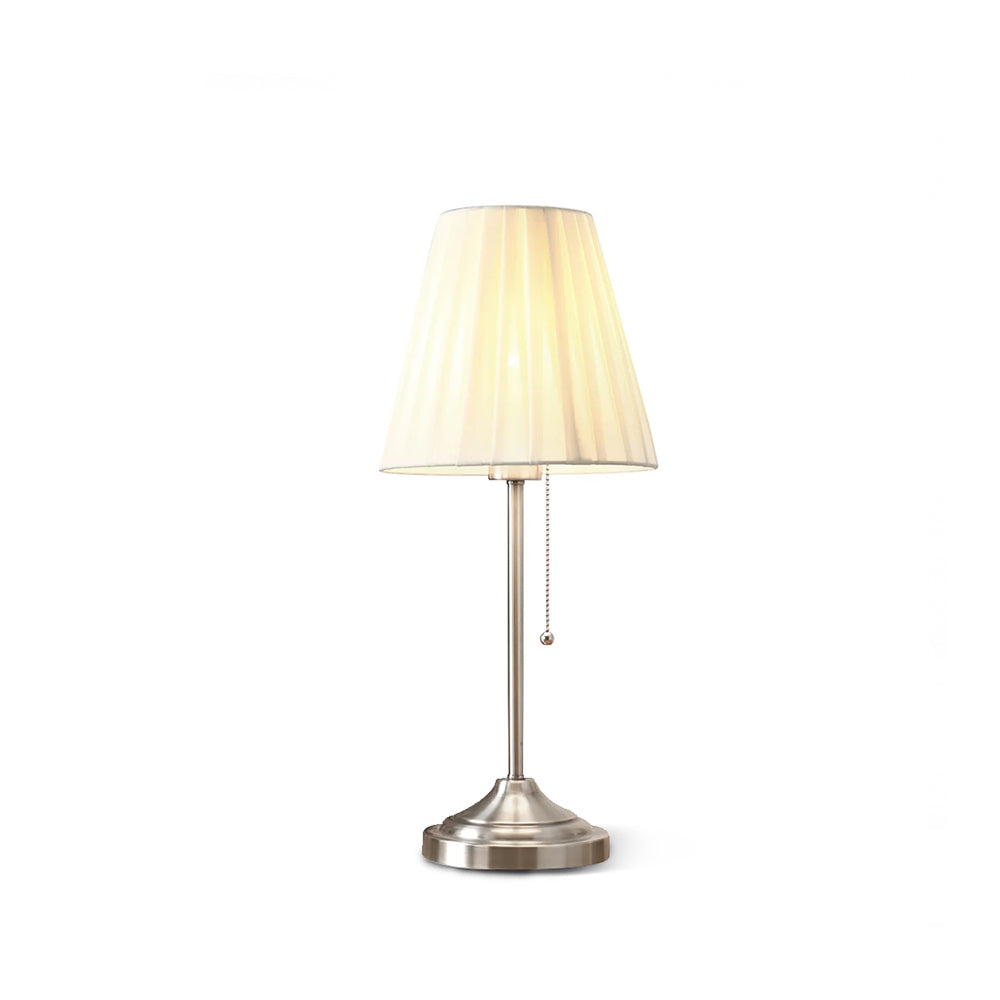 Arstid Tafel Lamp | Stijlvolle Metaal & Stof Lamp met Geel Plissé Lampenkap