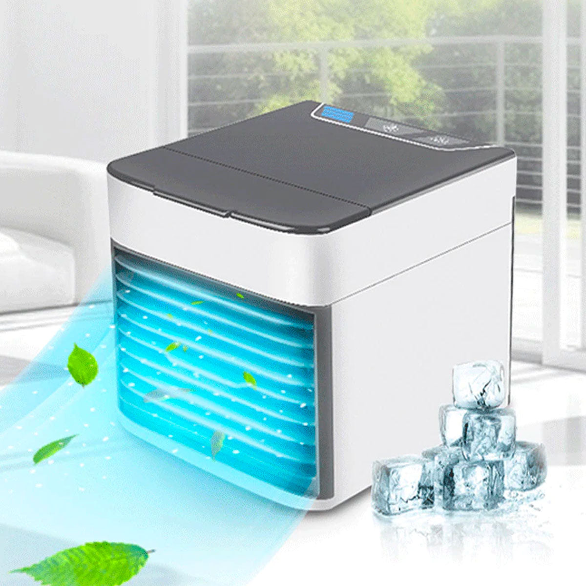 Draagbare Mini Airconditioner – Koelt, Bevochtigt en Zuivert – 3-in-1 USB Luchtkoeler