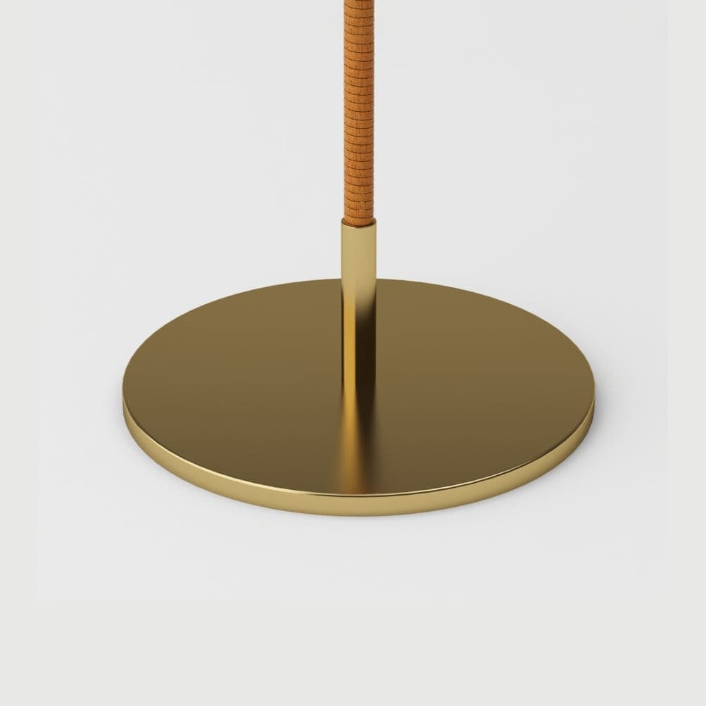 Chinese Hat Vloerlamp - Elegante Lamp met Rieten Stengel en Lichte Schaduw