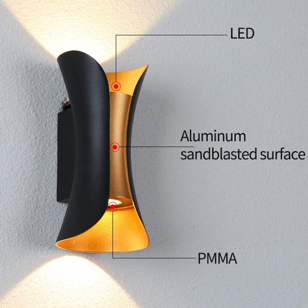 Waterdichte Buiten LED Wandlamp – IP65 Aluminium & Glas – Moderne Gevelverlichting voor Tuin & Gang