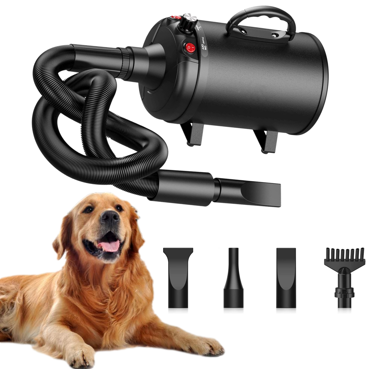 Hondenfohn met Geluidsdemper – Waterblazer voor Honden, Geschikt voor Alle Rassen