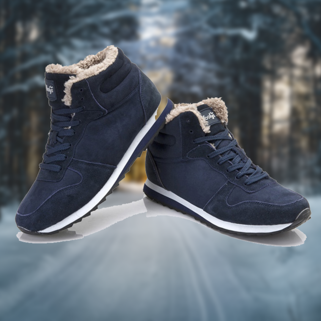 Lässige warme Winterschuhe Herren – Hohe Sneakers mit Fellfutter